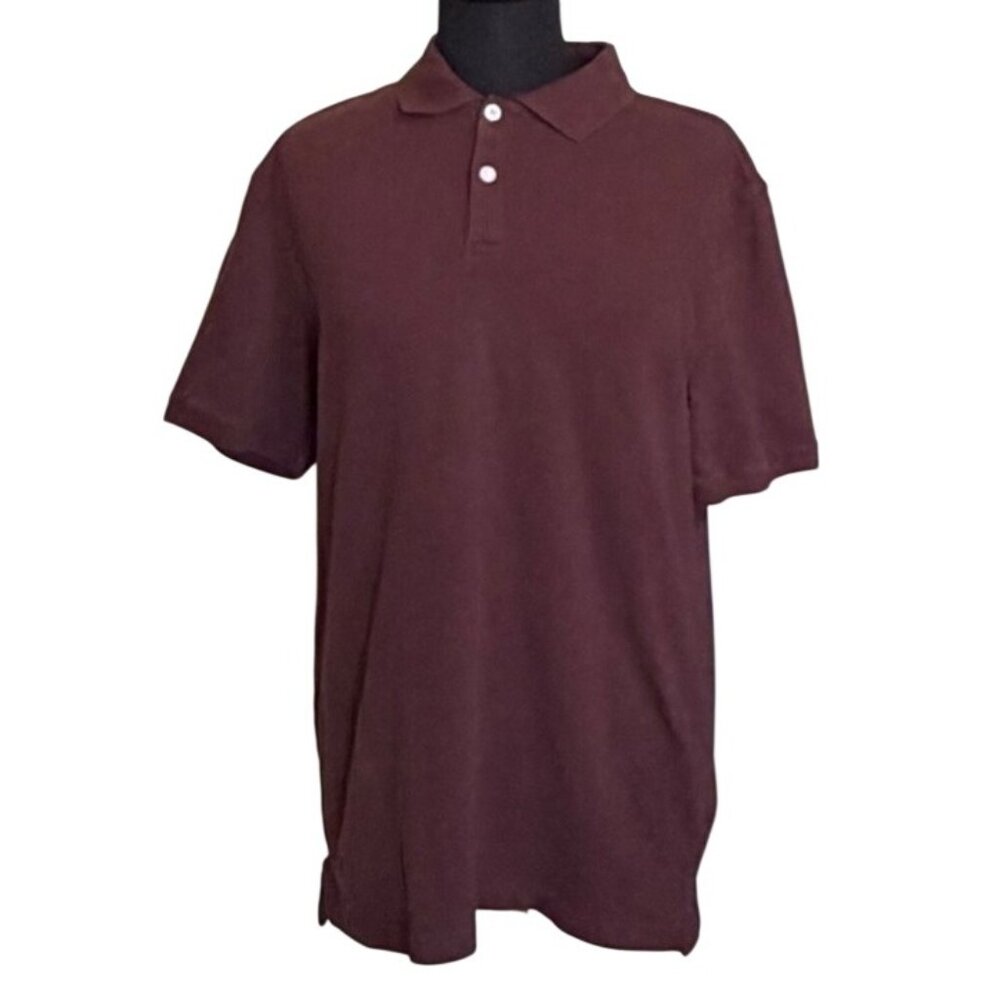 George Brand Men's Polo Shirt Brownish Red Color Cotton Blend Size M (38-40)